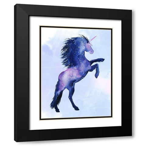 Unicorn Universe  III Black Modern Wood Framed Art Print with Double Matting by Popp, Grace