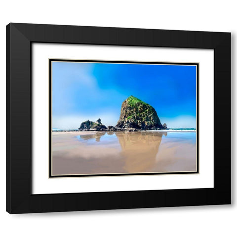 Oregon Coast I Black Modern Wood Framed Art Print with Double Matting by Kalina, Emily