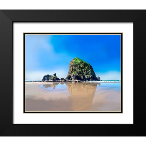 Oregon Coast I Black Modern Wood Framed Art Print with Double Matting by Kalina, Emily