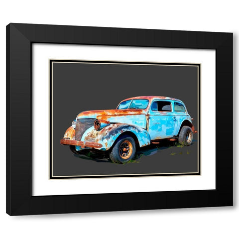 Rusty Car I Black Modern Wood Framed Art Print with Double Matting by Kalina, Emily