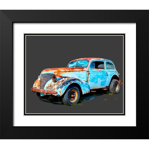 Rusty Car I Black Modern Wood Framed Art Print with Double Matting by Kalina, Emily
