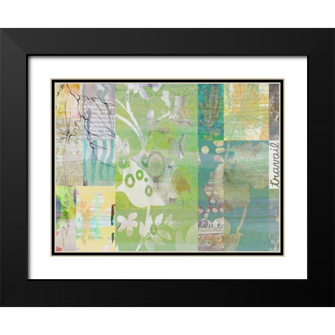 Sage Obscurity III Black Modern Wood Framed Art Print with Double Matting by Naskrent, Delores