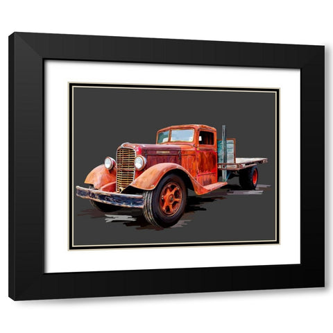 Vintage Truck I Black Modern Wood Framed Art Print with Double Matting by Kalina, Emily