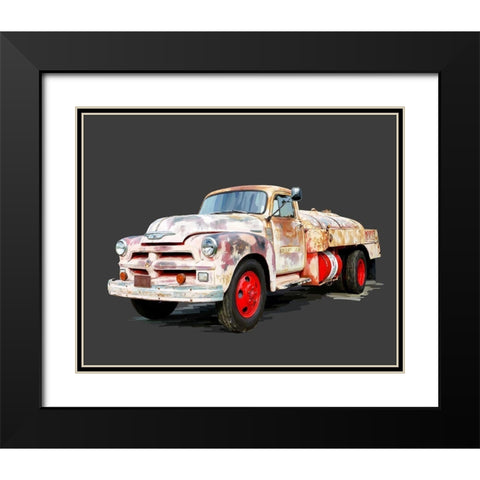 Vintage Truck II Black Modern Wood Framed Art Print with Double Matting by Kalina, Emily