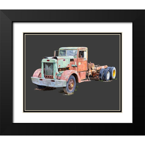 Vintage Truck III Black Modern Wood Framed Art Print with Double Matting by Kalina, Emily