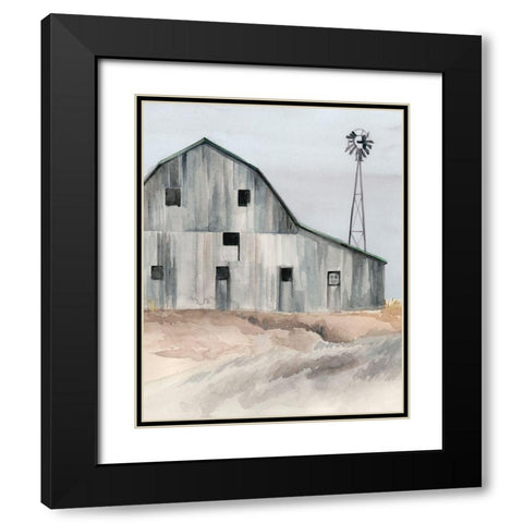 Winter Barn I Black Modern Wood Framed Art Print with Double Matting by Parker, Jennifer Paxton
