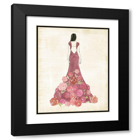 Garland Gown I Black Modern Wood Framed Art Print with Double Matting by Popp, Grace