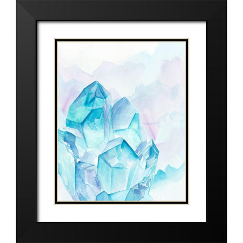 Crystal Facets II Black Modern Wood Framed Art Print with Double Matting by Parker, Jennifer Paxton