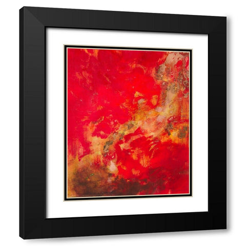 Copper and Red II Black Modern Wood Framed Art Print with Double Matting by Gardner, Jennifer
