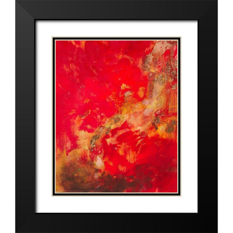 Copper and Red II Black Modern Wood Framed Art Print with Double Matting by Gardner, Jennifer