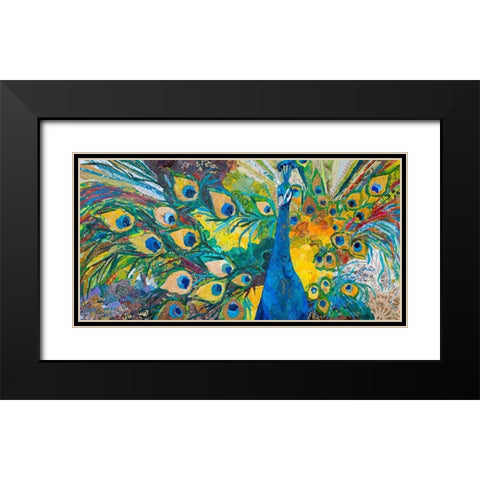 Percy Peacock I Black Modern Wood Framed Art Print with Double Matting by St. Hilaire, Elizabeth
