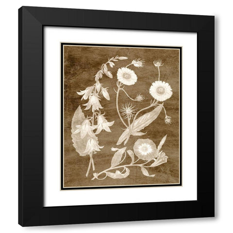 Botanical in Taupe III Black Modern Wood Framed Art Print with Double Matting by Vision Studio