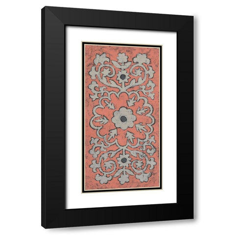 Stitch Work II Black Modern Wood Framed Art Print with Double Matting by Zarris, Chariklia