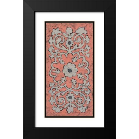 Stitch Work II Black Modern Wood Framed Art Print with Double Matting by Zarris, Chariklia