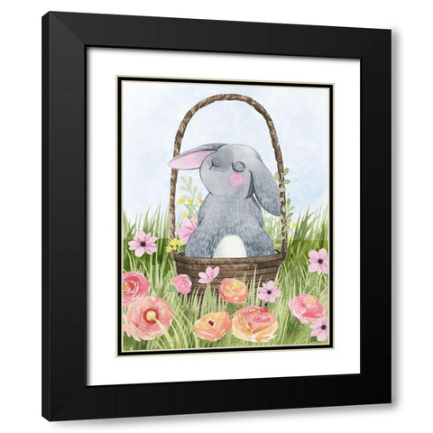 Somebunny Love II Black Modern Wood Framed Art Print with Double Matting by Popp, Grace