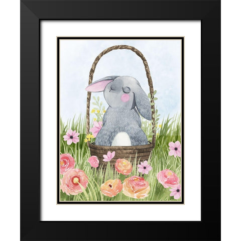 Somebunny Love II Black Modern Wood Framed Art Print with Double Matting by Popp, Grace