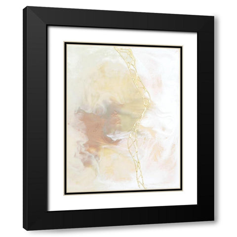 Blush Matrix II Black Modern Wood Framed Art Print with Double Matting by Goldberger, Jennifer