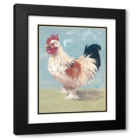 Farm Life-Chickens II Black Modern Wood Framed Art Print with Double Matting by Reynolds, Jade