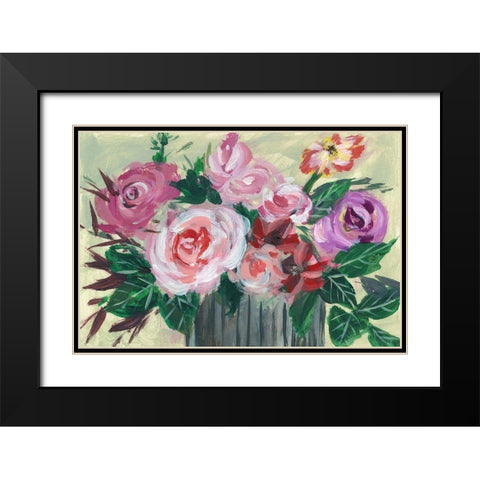 Fleur de Matin II Black Modern Wood Framed Art Print with Double Matting by Wang, Melissa