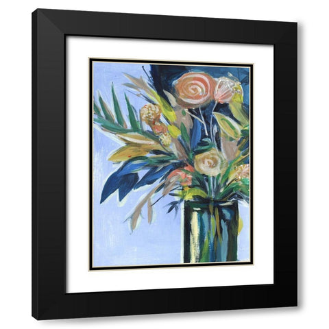 Flowers in a Vase II Black Modern Wood Framed Art Print with Double Matting by Wang, Melissa