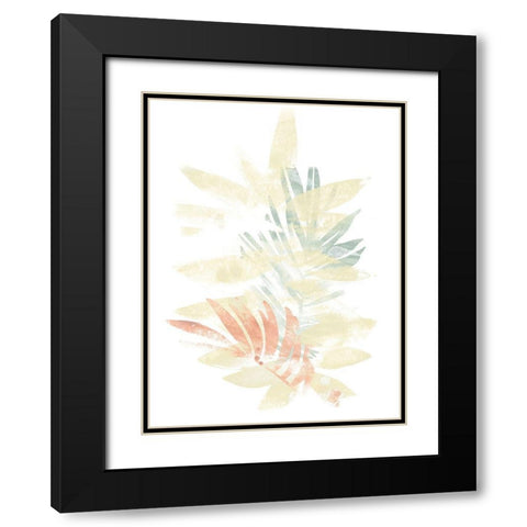 Pastel Tropics II Black Modern Wood Framed Art Print with Double Matting by Vess, June Erica