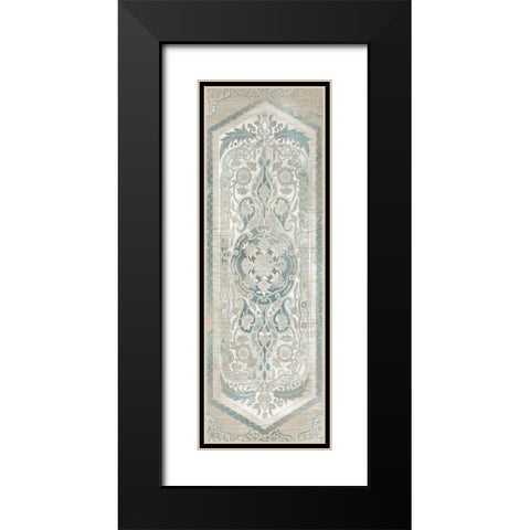 Vintage Persian Panel IV Black Modern Wood Framed Art Print with Double Matting by Vess, June Erica