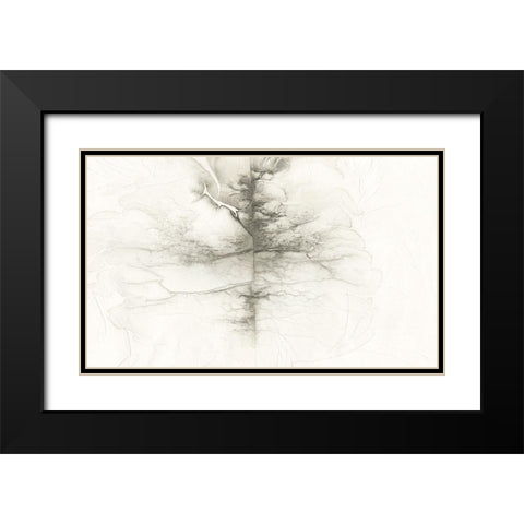 Infused Memory II Black Modern Wood Framed Art Print with Double Matting by Stramel, Renee W.
