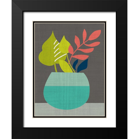 Clay Pot II Black Modern Wood Framed Art Print with Double Matting by Zarris, Chariklia