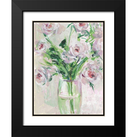 The Morning Dew II Black Modern Wood Framed Art Print with Double Matting by Wang, Melissa