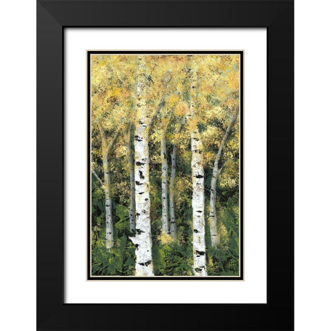 Birch Treeline II Black Modern Wood Framed Art Print with Double Matting by Reynolds, Jade