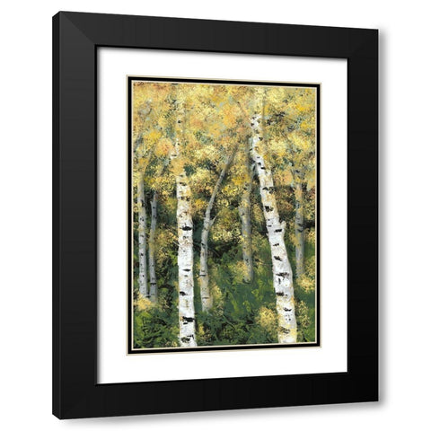 Birch Treeline III Black Modern Wood Framed Art Print with Double Matting by Reynolds, Jade