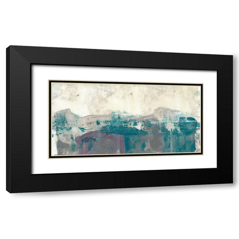 Teal Range I Black Modern Wood Framed Art Print with Double Matting by Goldberger, Jennifer