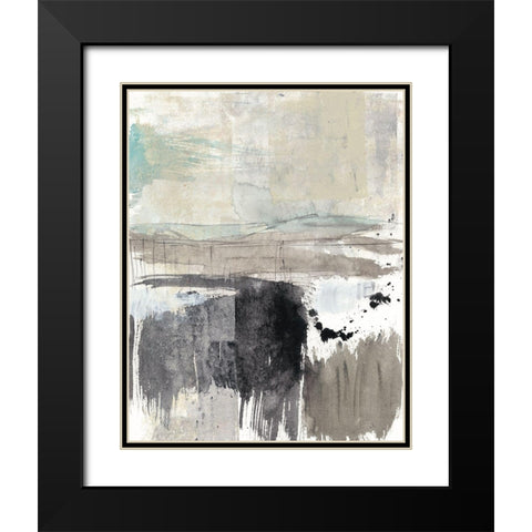 Spa Horizon II Black Modern Wood Framed Art Print with Double Matting by Goldberger, Jennifer
