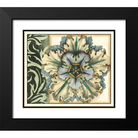 Panelled Rosette I Black Modern Wood Framed Art Print with Double Matting by Goldberger, Jennifer