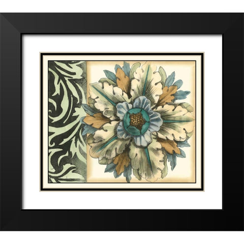 Panelled Rosette II Black Modern Wood Framed Art Print with Double Matting by Goldberger, Jennifer