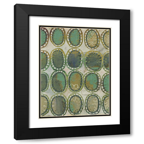 Jadeite I Black Modern Wood Framed Art Print with Double Matting by Zarris, Chariklia