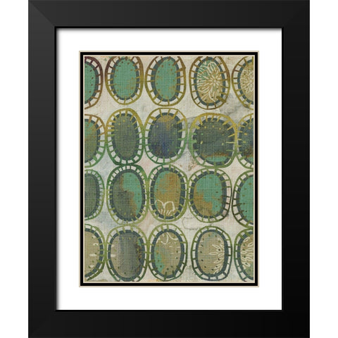 Jadeite I Black Modern Wood Framed Art Print with Double Matting by Zarris, Chariklia