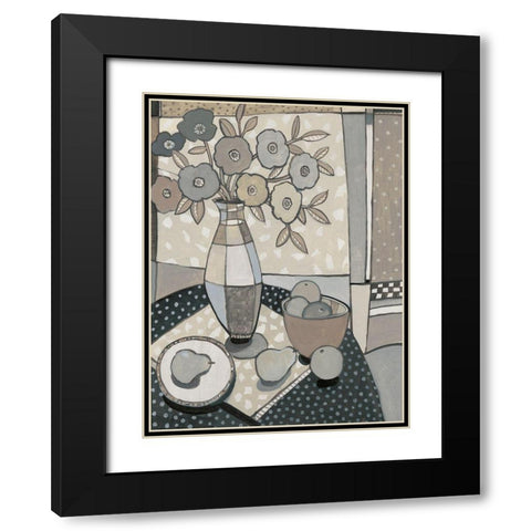 Table Top I Black Modern Wood Framed Art Print with Double Matting by OToole, Tim