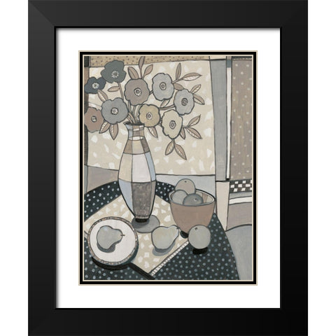 Table Top I Black Modern Wood Framed Art Print with Double Matting by OToole, Tim