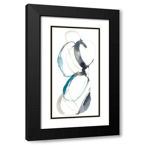 Coil II Black Modern Wood Framed Art Print with Double Matting by Goldberger, Jennifer