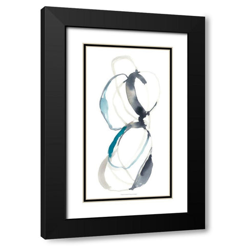 Coil II Black Modern Wood Framed Art Print with Double Matting by Goldberger, Jennifer