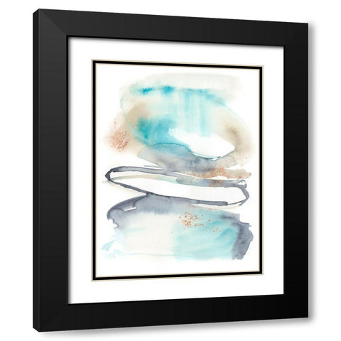 Spiral Bloom I Black Modern Wood Framed Art Print with Double Matting by Goldberger, Jennifer