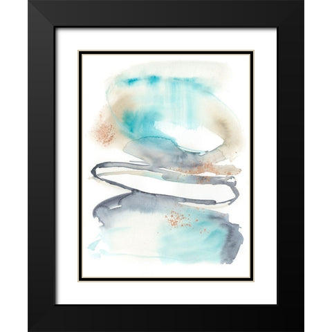 Spiral Bloom I Black Modern Wood Framed Art Print with Double Matting by Goldberger, Jennifer