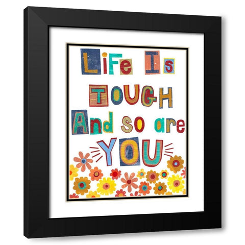Positive Power III Black Modern Wood Framed Art Print with Double Matting by Moore, Regina