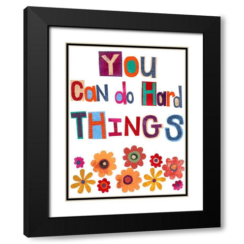 Positive Power IV Black Modern Wood Framed Art Print with Double Matting by Moore, Regina