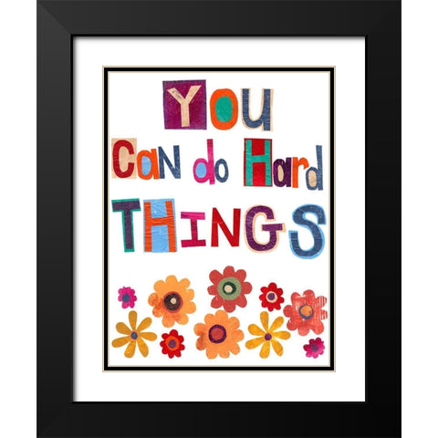 Positive Power IV Black Modern Wood Framed Art Print with Double Matting by Moore, Regina