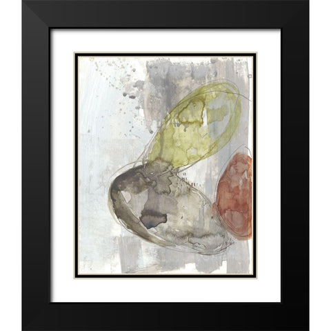 Earth Orbs II Black Modern Wood Framed Art Print with Double Matting by Goldberger, Jennifer