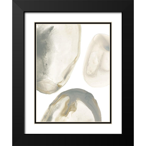 Natural Geode II Black Modern Wood Framed Art Print with Double Matting by Vess, June Erica