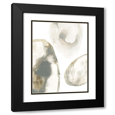 Natural Geode III Black Modern Wood Framed Art Print with Double Matting by Vess, June Erica