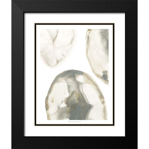 Natural Geode IV Black Modern Wood Framed Art Print with Double Matting by Vess, June Erica
